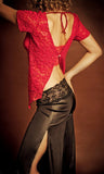 Short sleeved BRA top lacy