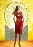 V-laced dress